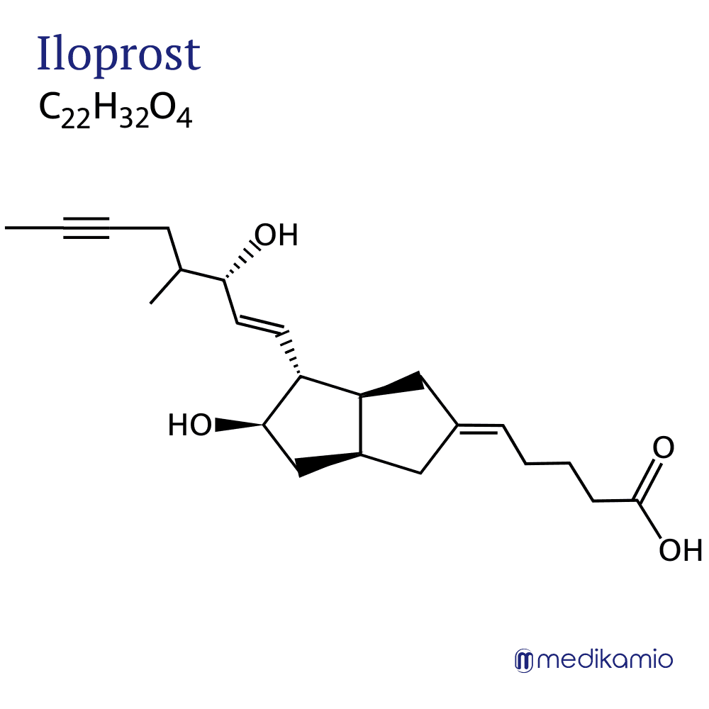Structural and molecular formula Iloprost Graphic structural formula of the active substance iloprost