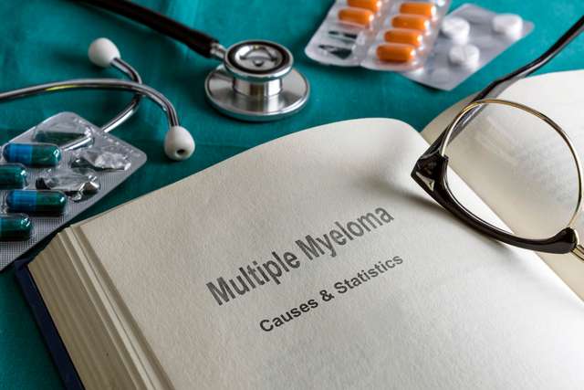 An open book titled Multiple Myeloma Open Book Of prostate multiple myeloma, Conceptual Image