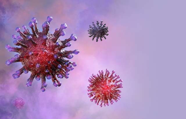 Illustration médicale 3D de l'épidémie de grippe chinoise 2019-ncov coronavirus respiratoire pathogène. Vue microscopique de cellules flottantes du virus de la grippe. Dangerosité du virus corona asian ncov, concept de risque de pandémie de SRAS pathogène coronavirus respiratoire 2019-ncov grippe